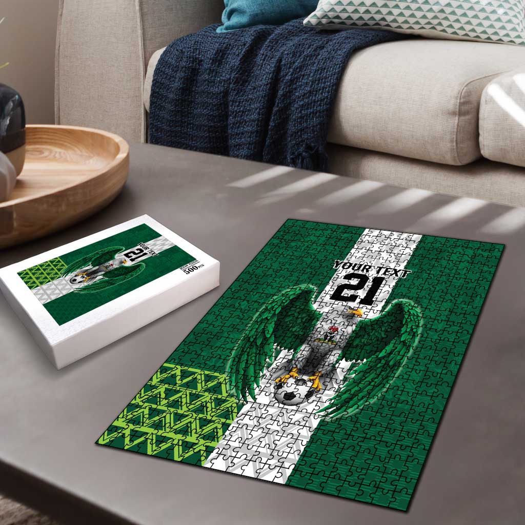 Nigeria Football Custom Puzzle Retro Nigeria 20-21 Eagle Flag Motif - Wonder Print Shop