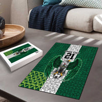 Nigeria Football Custom Puzzle Retro Nigeria 20-21 Eagle Flag Motif - Wonder Print Shop
