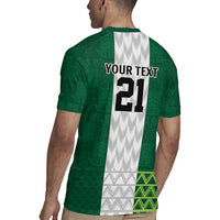 Nigeria Football Custom Rugby Jersey Retro Nigeria 20-21 Eagle Flag Motif - Wonder Print Shop