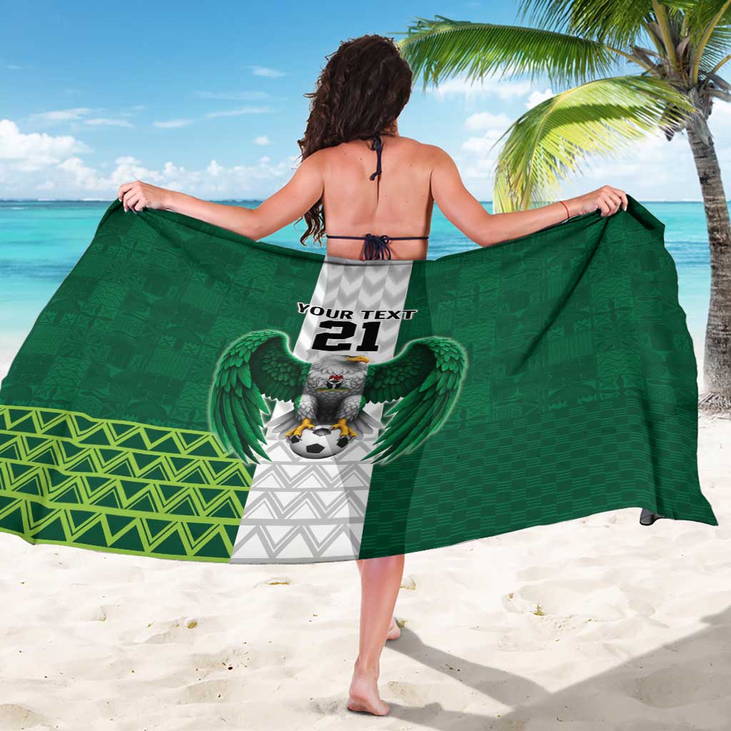Nigeria Football Custom Sarong Retro Nigeria 20-21 Eagle Flag Motif - Wonder Print Shop