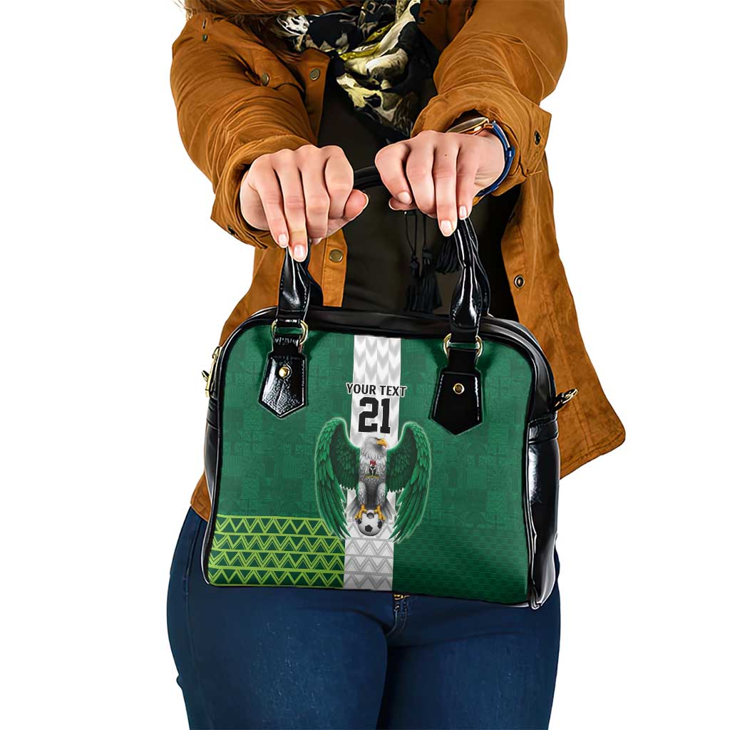 Nigeria Football Custom Shoulder Handbag Retro Nigeria 20-21 Eagle Flag Motif - Wonder Print Shop