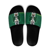 Nigeria Football Custom Slide Sandals Retro Nigeria 20-21 Eagle Flag Motif - Wonder Print Shop