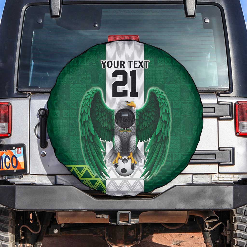 Nigeria Football Custom Spare Tire Cover Retro Nigeria 20-21 Eagle Flag Motif - Wonder Print Shop