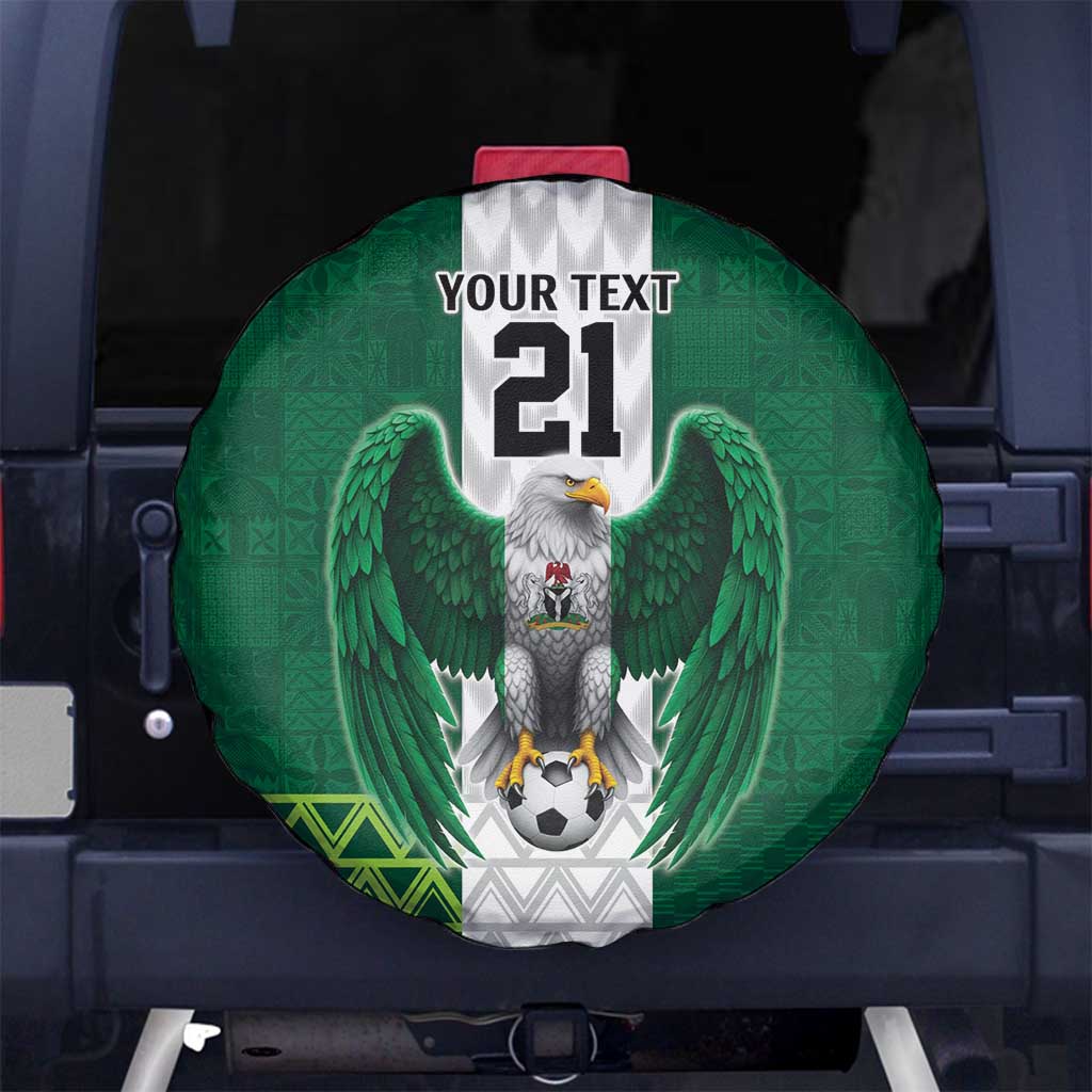 Nigeria Football Custom Spare Tire Cover Retro Nigeria 20-21 Eagle Flag Motif - Wonder Print Shop