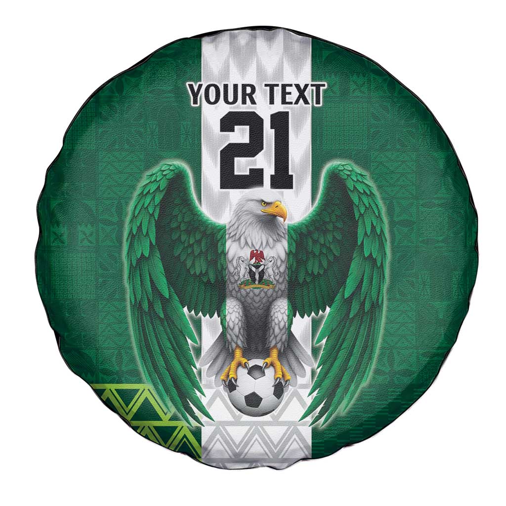 Nigeria Football Custom Spare Tire Cover Retro Nigeria 20-21 Eagle Flag Motif - Wonder Print Shop
