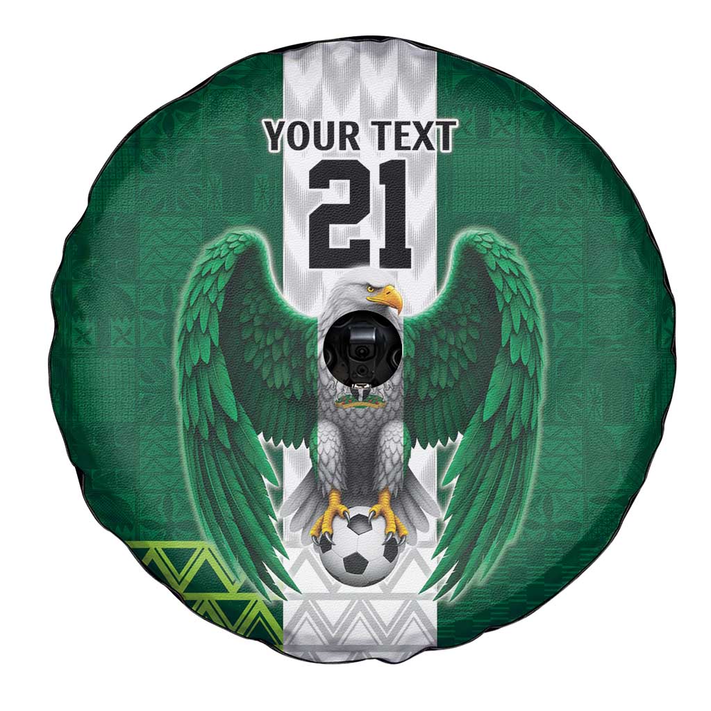 Nigeria Football Custom Spare Tire Cover Retro Nigeria 20-21 Eagle Flag Motif - Wonder Print Shop