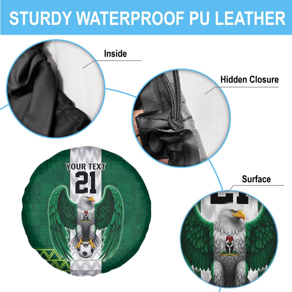 Nigeria Football Custom Spare Tire Cover Retro Nigeria 20-21 Eagle Flag Motif - Wonder Print Shop