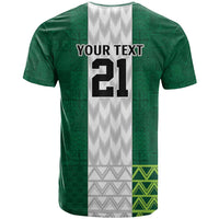Nigeria Football Custom T Shirt Retro Nigeria 20-21 Eagle Flag Motif - Wonder Print Shop
