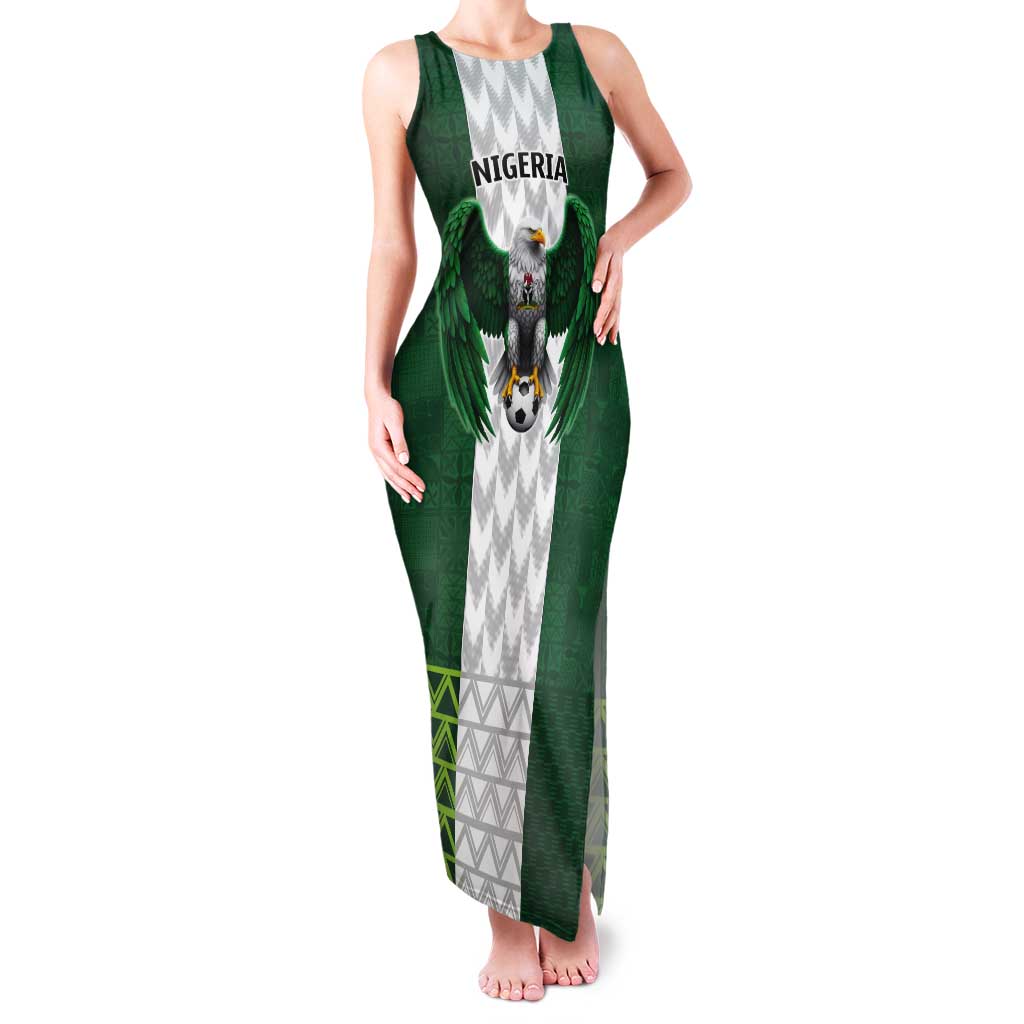 Nigeria Football Custom Tank Maxi Dress Retro Nigeria 20-21 Eagle Flag Motif - Wonder Print Shop