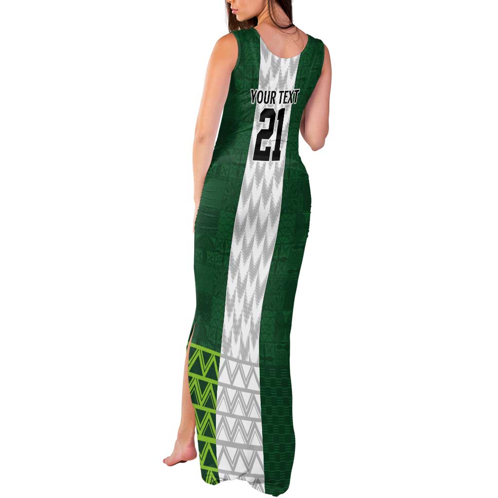 Nigeria Football Custom Tank Maxi Dress Retro Nigeria 20-21 Eagle Flag Motif - Wonder Print Shop
