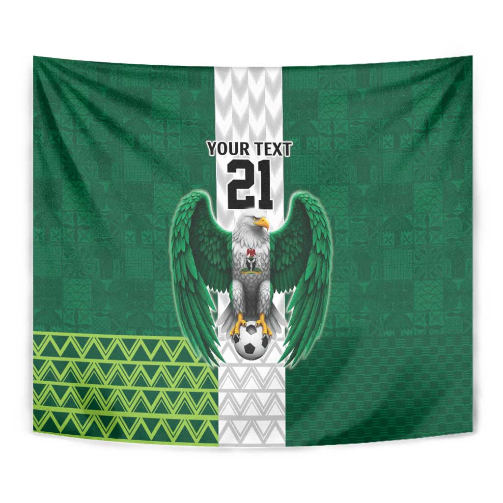 Nigeria Football Custom Tapestry Retro Nigeria 20-21 Eagle Flag Motif - Wonder Print Shop