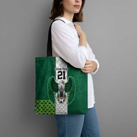 Nigeria Football Custom Tote Bag Retro Nigeria 20-21 Eagle Flag Motif - Wonder Print Shop