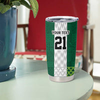 Nigeria Football Custom Tumbler Cup Retro Nigeria 20-21 Eagle Flag Motif - Wonder Print Shop