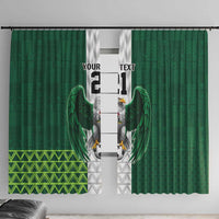 Nigeria Football Custom Window Curtain Retro Nigeria 20-21 Eagle Flag Motif - Wonder Print Shop