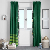 Nigeria Football Custom Window Curtain Retro Nigeria 20-21 Eagle Flag Motif - Wonder Print Shop