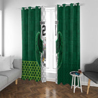 Nigeria Football Custom Window Curtain Retro Nigeria 20-21 Eagle Flag Motif - Wonder Print Shop