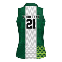 Nigeria Football Custom Women Sleeveless Polo Shirt Retro Nigeria 20-21 Eagle Flag Motif - Wonder Print Shop