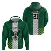 Nigeria Football Custom Zip Hoodie Retro Nigeria 20-21 Eagle Flag Motif - Wonder Print Shop