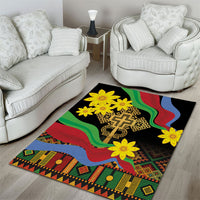 Eritrea Meskel Area Rug Eritrean Tribal Meskel Daisy Flag Inspired