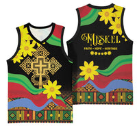 Eritrea Meskel Basketball Jersey Eritrean Tribal Meskel Daisy Flag Inspired