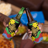Eritrea Meskel 4 in 1 Can Cooler Tumbler Eritrean Tribal Meskel Daisy Flag Inspired
