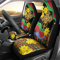 Eritrea Meskel Car Seat Cover Eritrean Tribal Meskel Daisy Flag Inspired