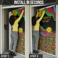 Eritrea Meskel Door Cover Eritrean Tribal Meskel Daisy Flag Inspired