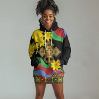 Eritrea Meskel Hoodie Dress Eritrean Tribal Meskel Daisy Flag Inspired