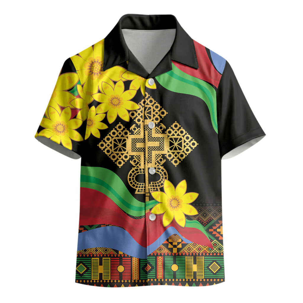 Eritrea Meskel Kid Hawaiian Shirt Eritrean Tribal Meskel Daisy Flag Inspired