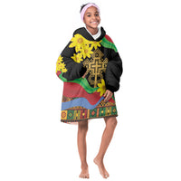 Eritrea Meskel Kid Wearable Blanket Hoodie Eritrean Tribal Meskel Daisy Flag Inspired