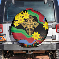 Eritrea Meskel Spare Tire Cover Eritrean Tribal Meskel Daisy Flag Inspired