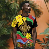 Eritrea Meskel T shirt Eritrean Tribal Meskel Daisy Flag Inspired