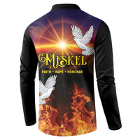 Eritrea Meskel Button Sweatshirt Demera Cross Flames of Faith