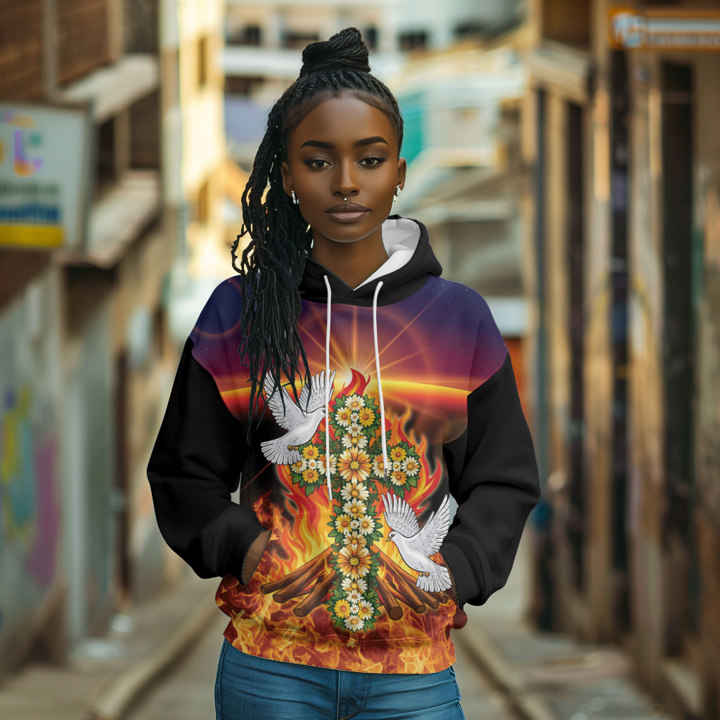 Eritrea Meskel Hoodie Demera Cross Flames of Faith