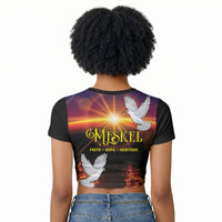 Eritrea Meskel Raglan Cropped T shirt Demera Cross Flames of Faith