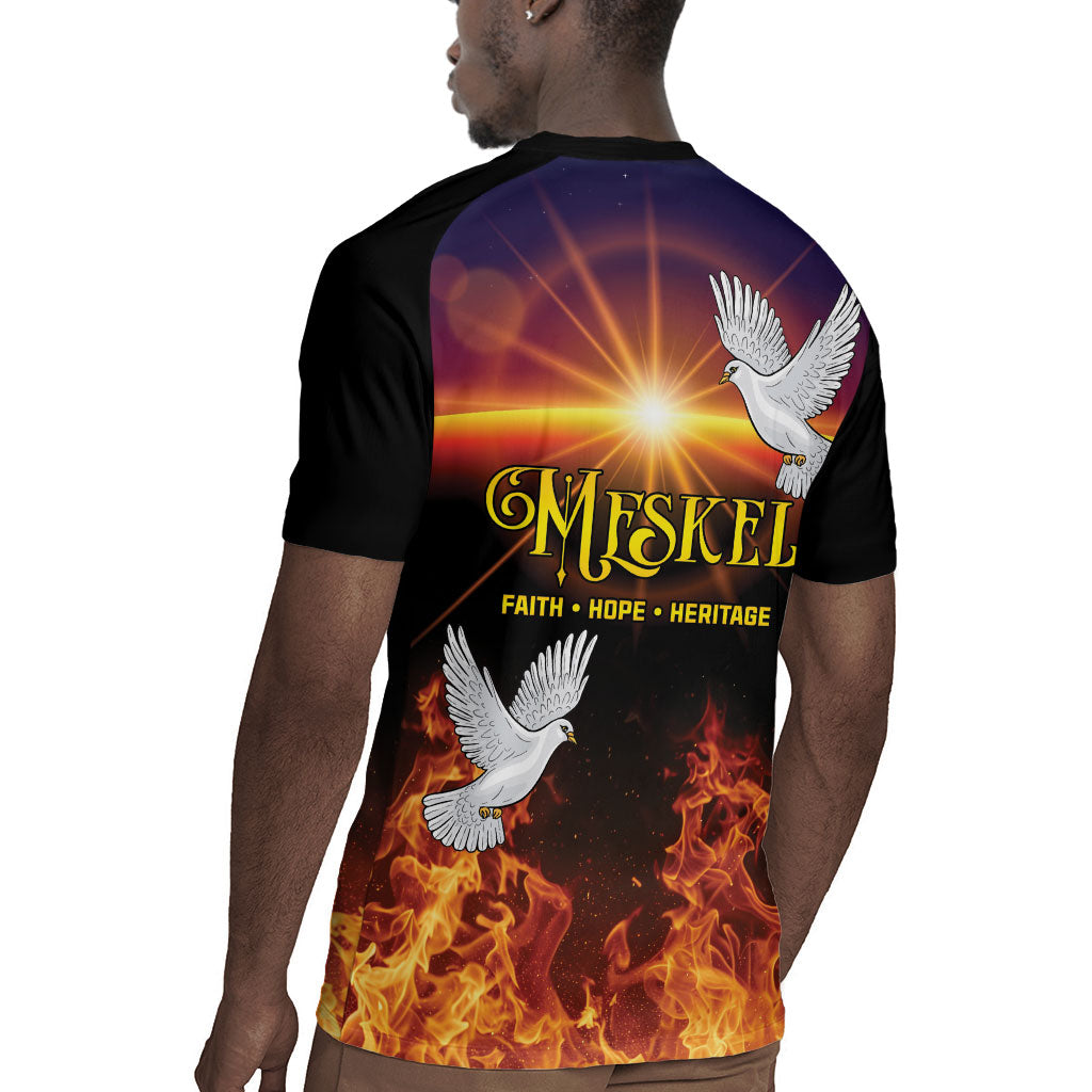 Eritrea Meskel Rugby Jersey Demera Cross Flames of Faith