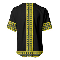 Ethiopian Enkutatash Baseball Jersey Black Adey Flower Tilet Habesha Inspired