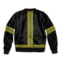 Ethiopian Enkutatash Bomber Jacket Black Adey Flower Tilet Habesha Inspired