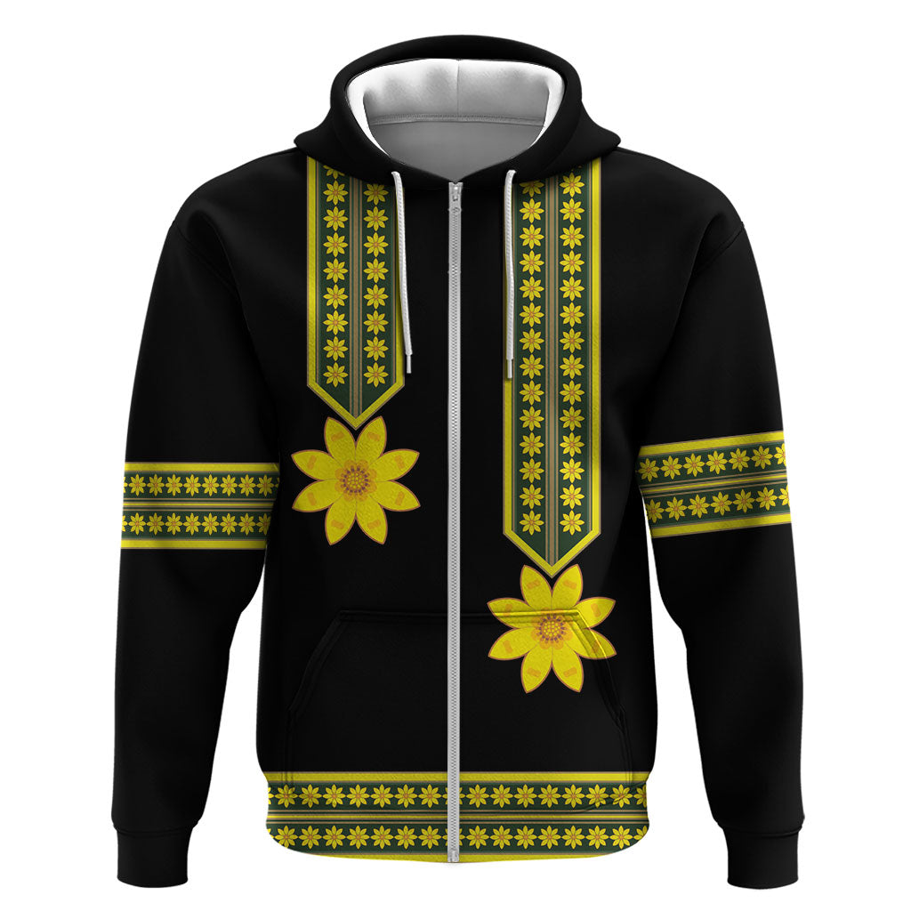 Ethiopian Enkutatash Hoodie Black Adey Flower Tilet Habesha Inspired