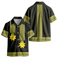 Ethiopian Enkutatash Kid Hawaiian Shirt Black Adey Flower Tilet Habesha Inspired