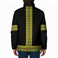 Ethiopian Enkutatash Padded Jacket Black Adey Flower Tilet Habesha Inspired