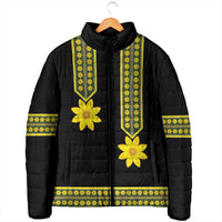Ethiopian Enkutatash Padded Jacket Black Adey Flower Tilet Habesha Inspired