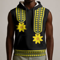 Ethiopian Enkutatash Sleeveless Hoodie Black Adey Flower Tilet Habesha Inspired