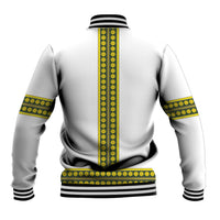 Ethiopian Enkutatash Baseball Jacket White Adey Flower Tilet Habesha Inspired