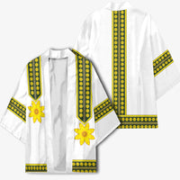 Ethiopian Enkutatash Kimono White Adey Flower Tilet Habesha Inspired