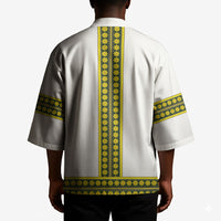 Ethiopian Enkutatash Kimono White Adey Flower Tilet Habesha Inspired