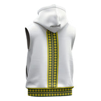 Ethiopian Enkutatash Sleeveless Hoodie White Adey Flower Tilet Habesha Inspired