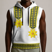 Ethiopian Enkutatash Sleeveless Hoodie White Adey Flower Tilet Habesha Inspired