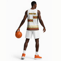 Ethiopian Enkutatash Personalized Basketball Jersey Traditional Habesha Glass D'va Necklace Inspired