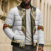 Ethiopian Enkutatash Personalized Bomber Puffer Jacket Traditional Habesha Glass D'va Necklace Inspired